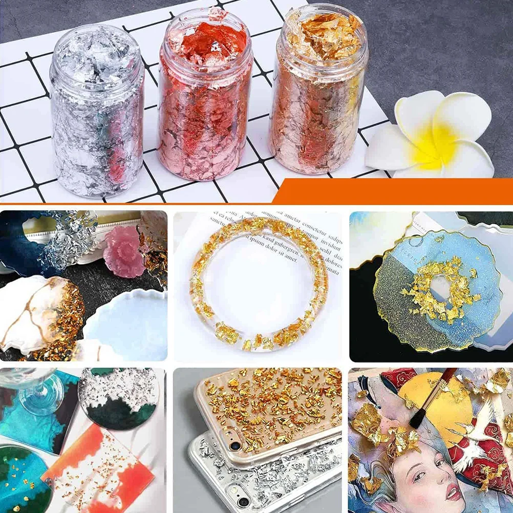 

1Set Gold Foil Flakes Nail Art Decoration Luxury Shiny Sequins for Painting Crafts DIY Manicure Supplies Nail Stickers