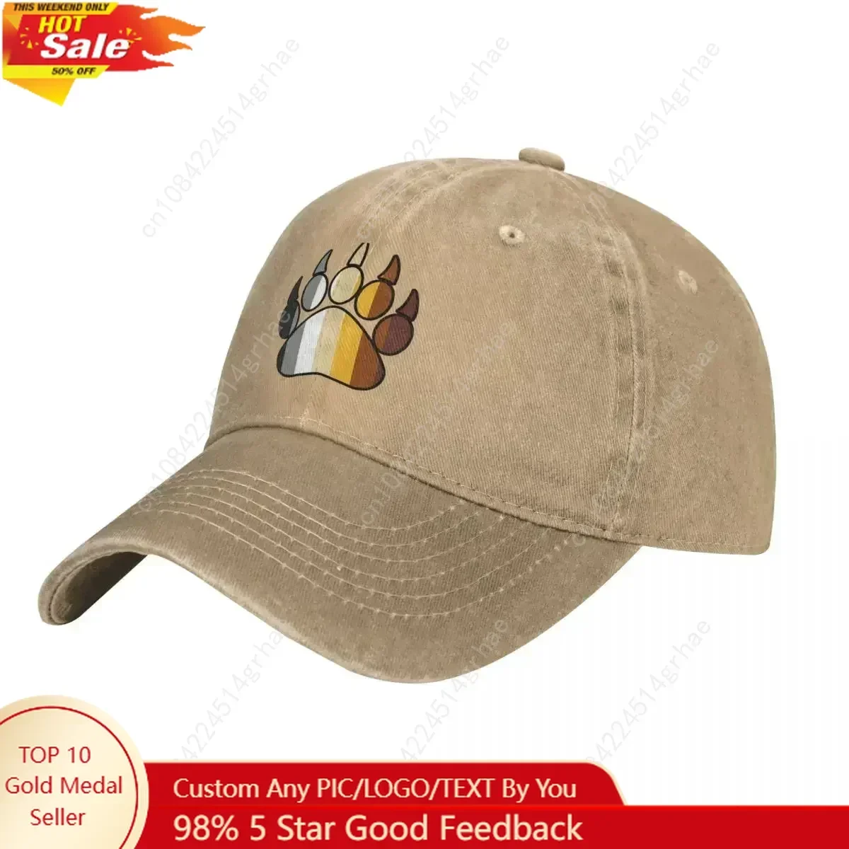 

Bear Pride Paw Baseball Cap Gay Days Outdoor Sport Trucker Hat Summer Hot Sale Unisex Fitted Print Baseball Caps