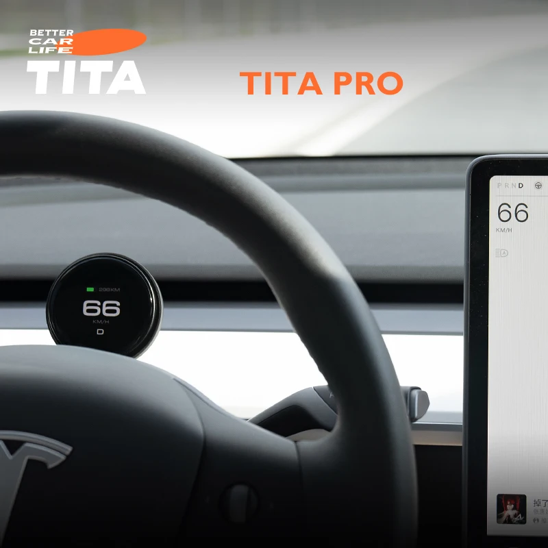 TITA Pro Dashboard HUD Model Y 3 kinerja nirkabel Cluster Speedometer, Tesla modifikasi aksesoris mobil, instalasi mudah