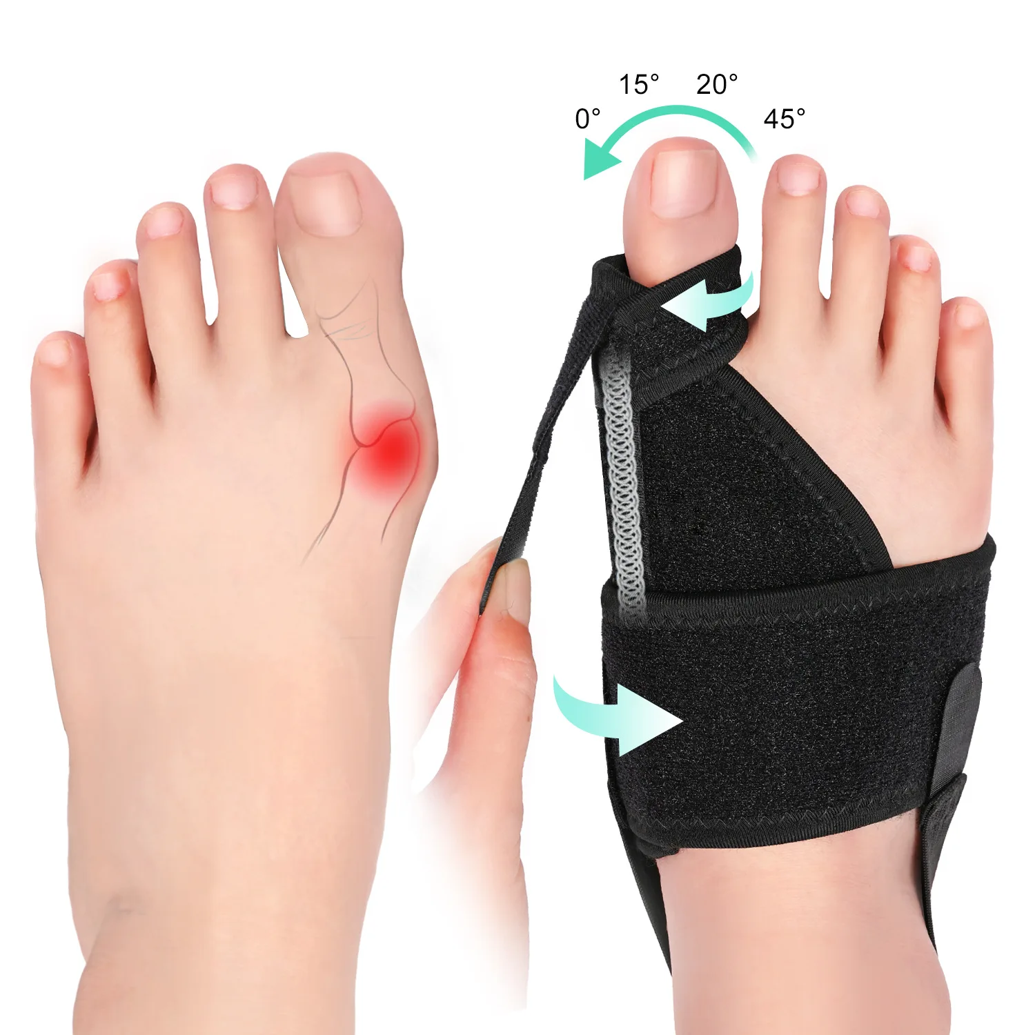 

Toe Straightening Straps Hallux Valgus Bunion Corrector Toe Straightener for Sports Fractures and Orthopedic Pedicure Tools