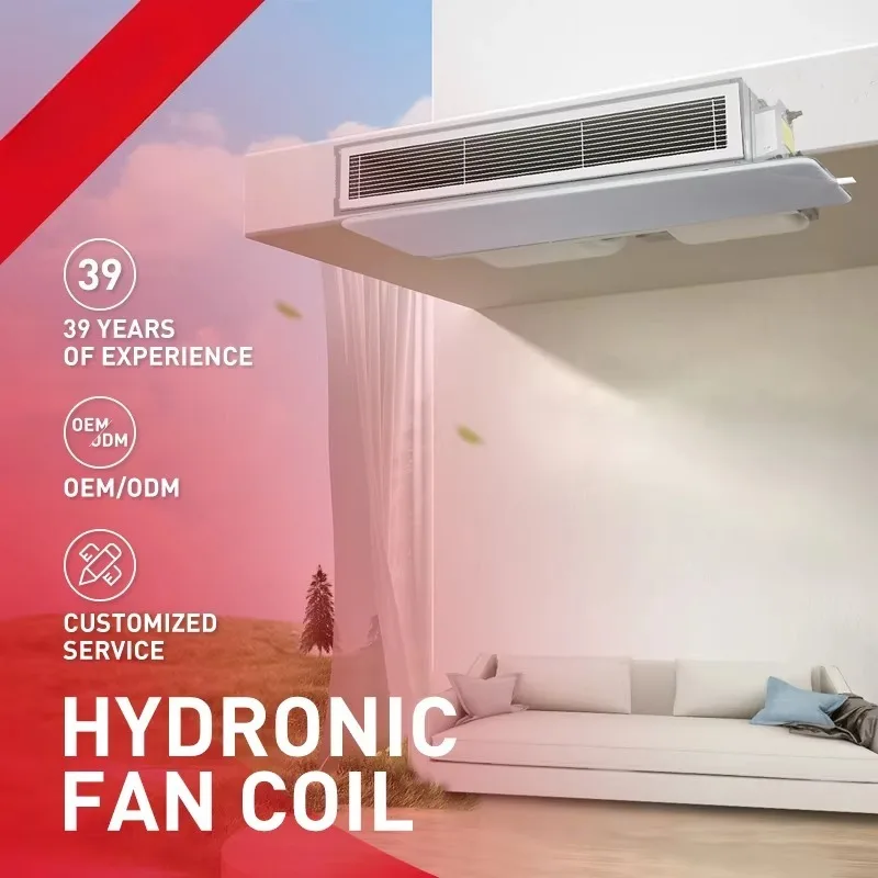 

HVAC Durable Horizontal Concealed Fan Coil Unit Remote Control HVAC System For Hospitals Heating And Cooling With Split Heat Pum