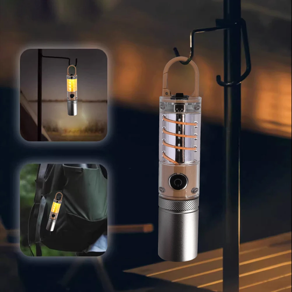 LED Flashlight Super Bright Telescopic Zoom 5 Modes USB Rechargeable Waterproof Small Flash Light Portable For Hiking Camping