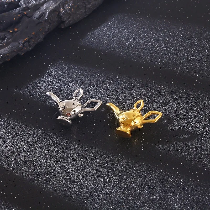 Literatur spezielle mythische Aladdin Lampe Anhänger Halskette für Frauen Männer Edelstahl einfache Charm Hals Hals Party Schmuck Geschenke – Detail 11
