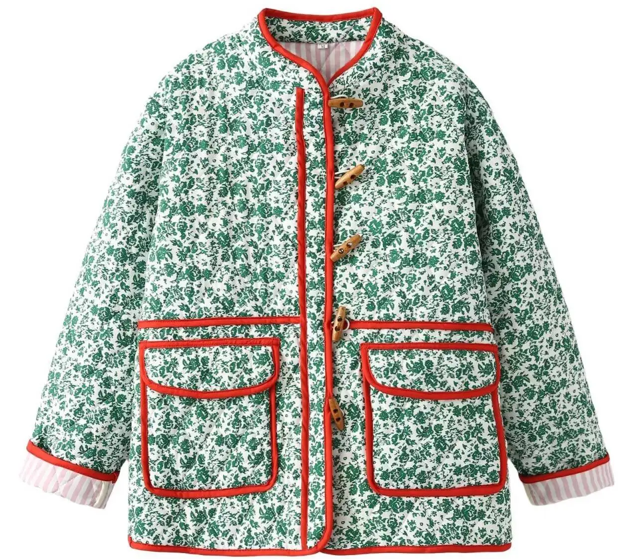 

Parkas Womens Korean Fall Polyester Downfilled Padded Elastic Waistband Detachable-Sleeve Stand-Collar Double-Wear Multicolor BF