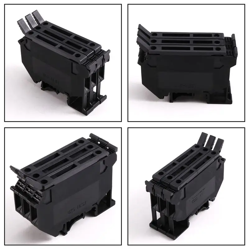 AFOURT-UK-5-HESI Rail Terminal Block Uk5rd Rail Type 4Mm Fuse Terminal Block Connector Fuse Holder Conductor Fuse Terminals