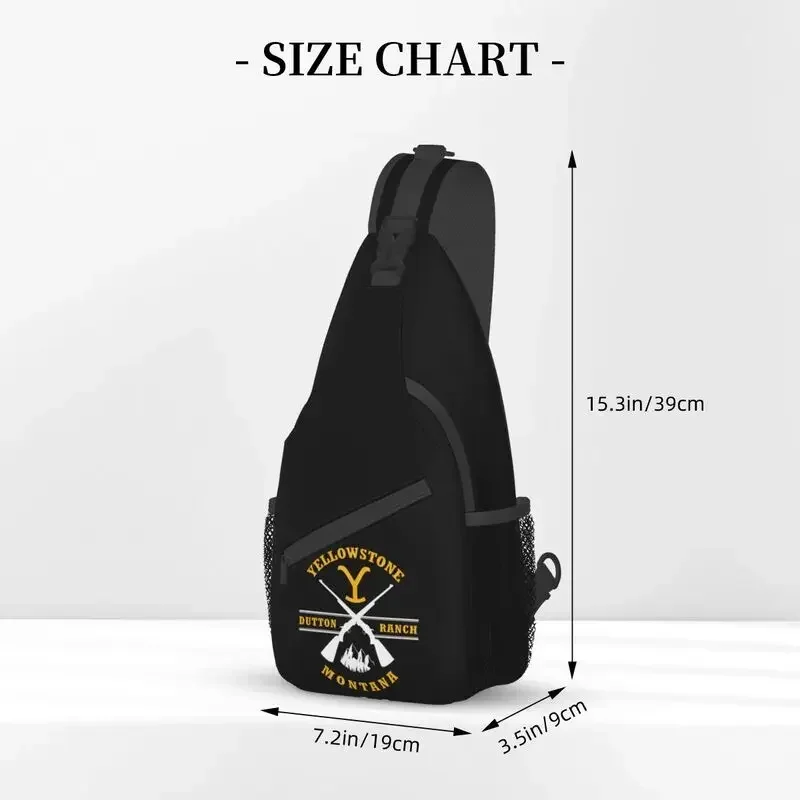 حقيبة ظهر عصرية من Yellowstone Dutton Ranch Guns Crossbody Sling للرجال حقائب كتف على الصدر للسفر