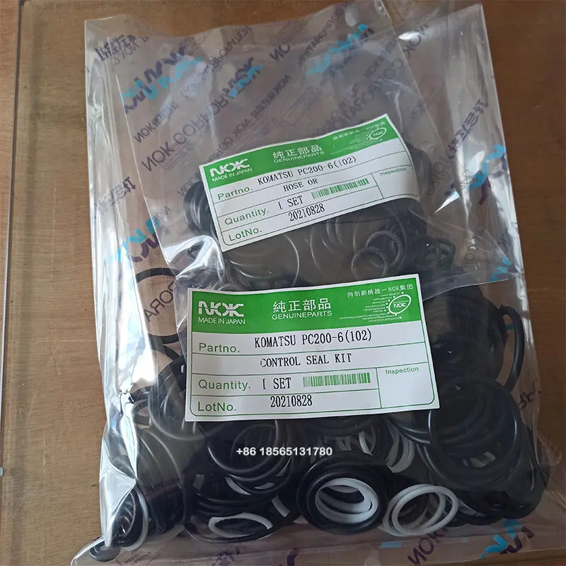 Excavator Komatsu PC200-6 PC200-8 control repair kit distribution relief valve oil seal re