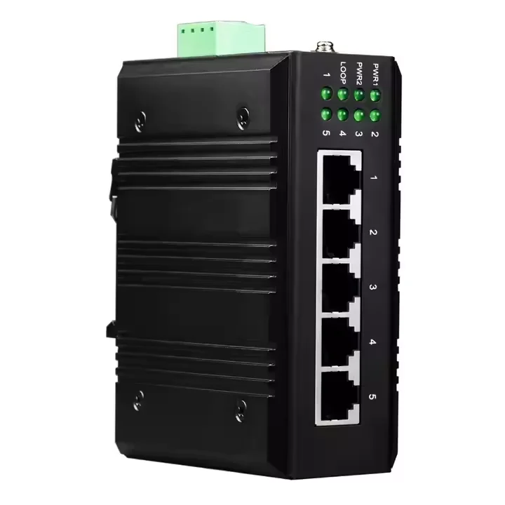 

Manufacturer Good Quality Mini Unmanaged Din Rail Industrial 5 Port 10/100M Switch Network