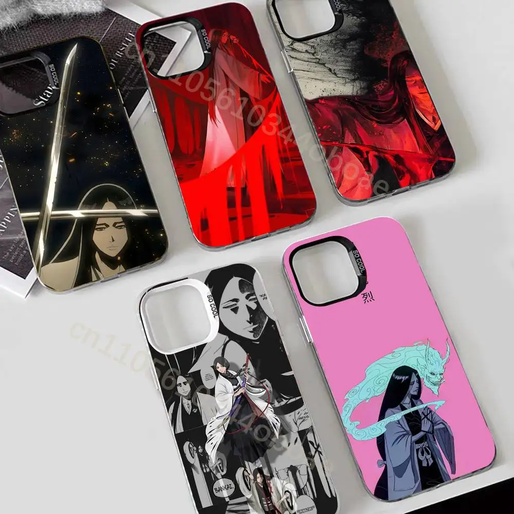 

Hrror U-Unohana B- Bleach Comics Phone Case For iPhone 17,16,15,14,13,12,11,Pro,Max,Plus Soft Black Cover