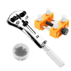 Steel Watch Case Opener Watch Repair Tools Kit Battery Changing Tools Adjustable Screw Back Remover Watch Repair Accessories
