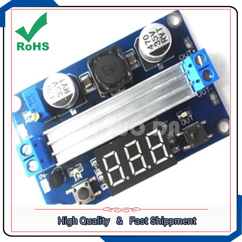 DC-DC high-power 100W adjustable step-up Booster module 3.0v 3v ~ 35V to 3.5v ~ 35V with a digital voltmeter Boost board module
