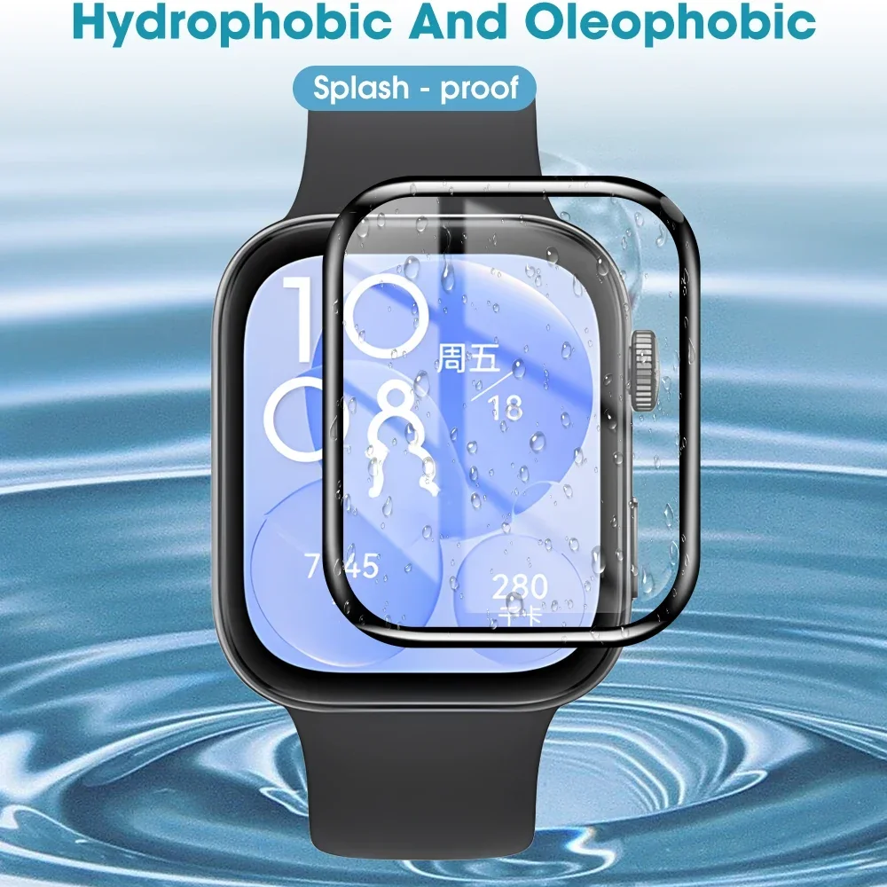 1-5PCS Full Cover Screen Protector For Huawei Watch FIT 3 Accessories 9D Curved Protective Film For Huawei Fit 3 Fit3 Smartwatch