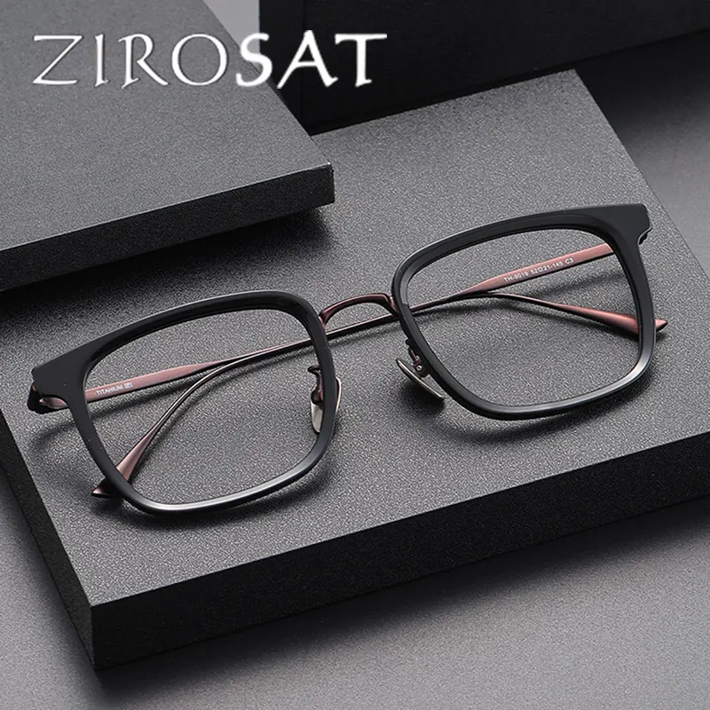 

ZIROSAT 9019 Women Optical Glasses Pure Titanium Frame Prescription Eyeglasses Rx Men Glasses for Female Eyewear