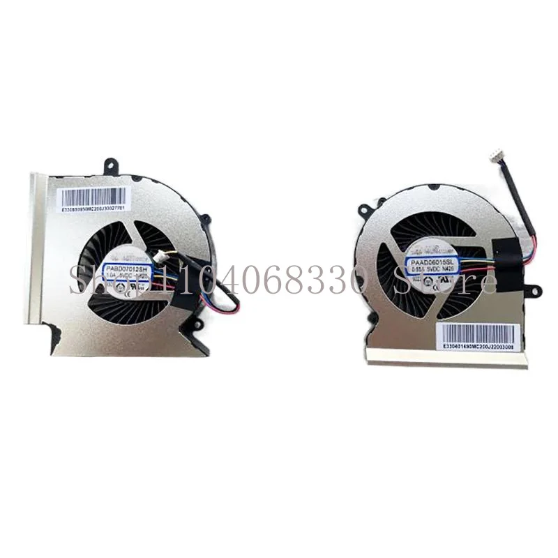 New CPU GPU Cooling fan for MSI GL65 GE65 GP65 WE65 PABD07012SH 1.0A 5VDC N425 PAAD06015SL 0.55A 5VDC