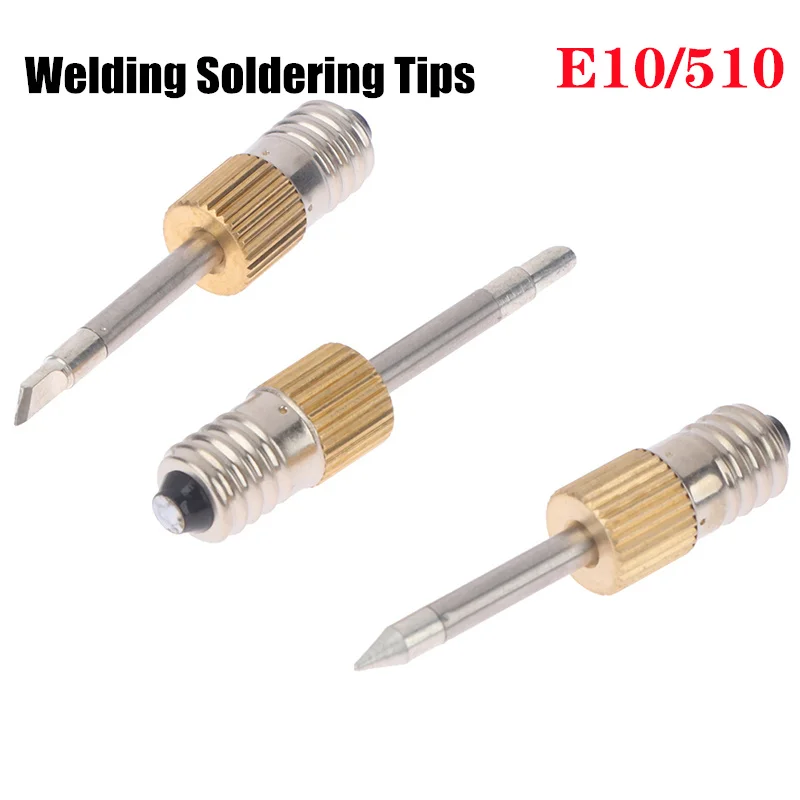 Welding Soldering Tips USB Soldering Iron Head Replacements Threaded Soldering Tip Fits For E10/510 Interface Soldering Iron