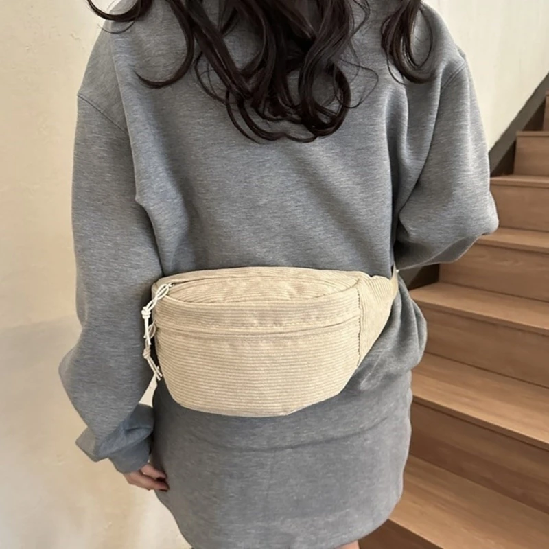 2023 NEW Fanny Pack for Women Girl Crossbody Waist Pack Chest Bags Corduroy Bags