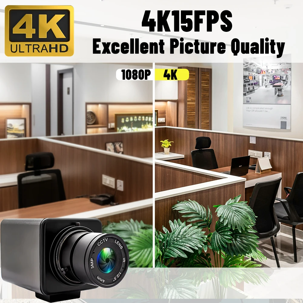 WGWK 4K Digital Live Stream POE Camera 3/4/5/8MP CMOS Indoor H.265 Onvif Ultra HD Security IP Webcam With Manual Varifocal Lens