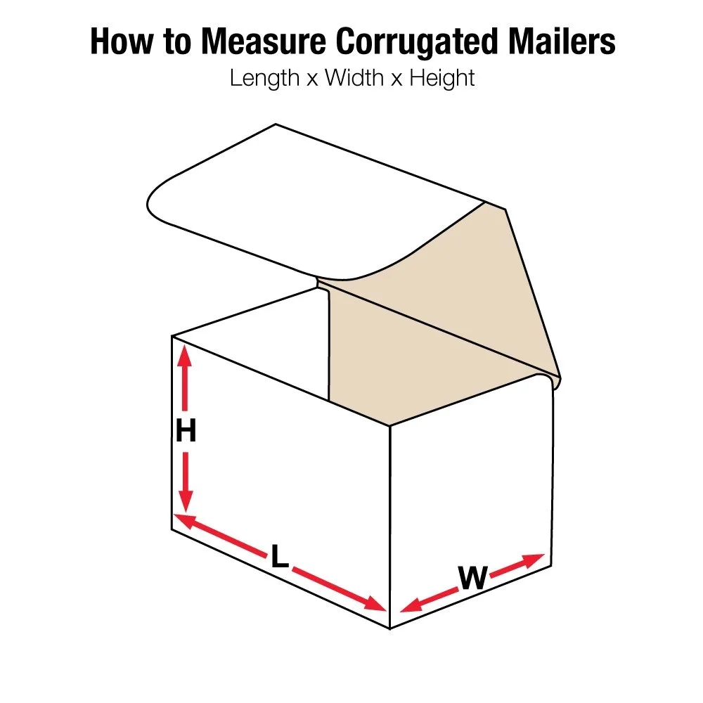 Aviditi White Corrugated Cardboard Mailing Boxes, 6 x 5 x 4 Inches, Pack of 50, Crush-Proof, for Shipping, Mailing and Storing