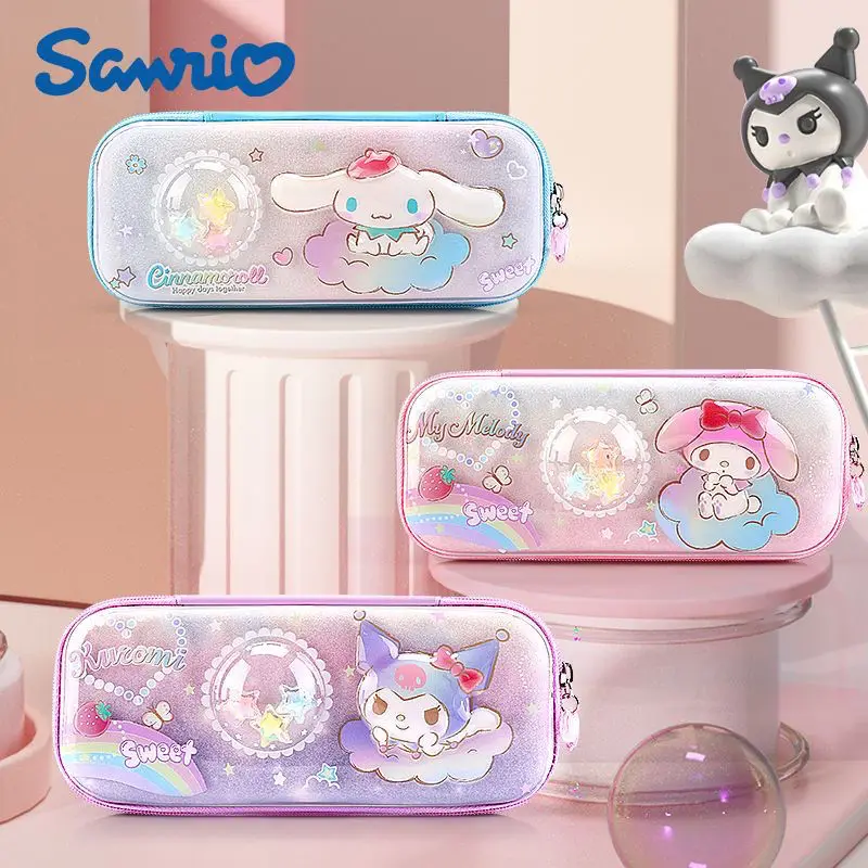 Anime Sanrios Hellokittys My Melody Cinnamoroll Kuromi Kids Stationery Box Multifunc Tionpencil Case Storagebags School Supplies