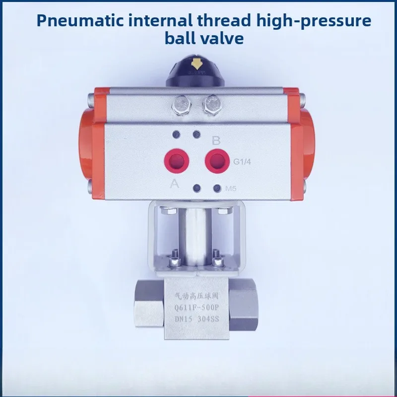 Q611F‑320P Pneumatic High‑Pressure Ball Valve Stainless Steel Threaded 4‑Min 1‑Inch for Natural Gas Filling Station