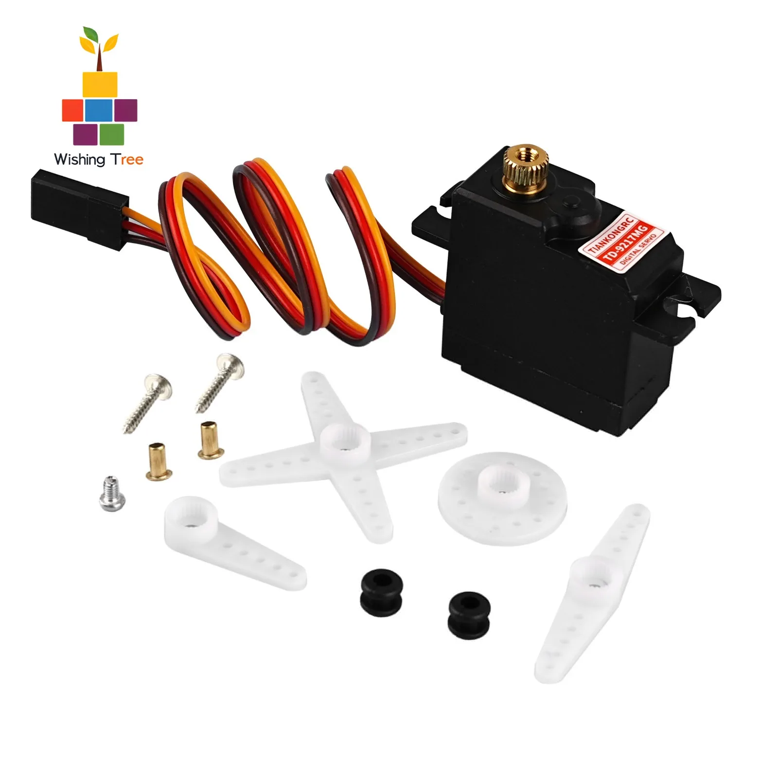 Micro servo numérique TD-9217MG 17g avec moteur à balais de carbone 180/270/360 °   Rotation pour voitures et robots RC