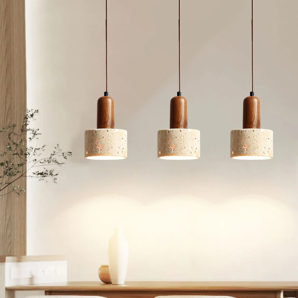 Japanese Pendant Light Decorative Simple Droplight Modern Bedside Cement Pendant Lamp Creative for Living Room Bedroom