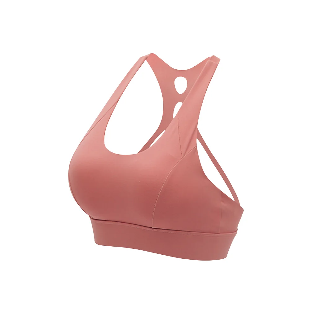 

Women Sports Bra Push Up Female Gym Workout Tops Adjustable, xL, Rose Red