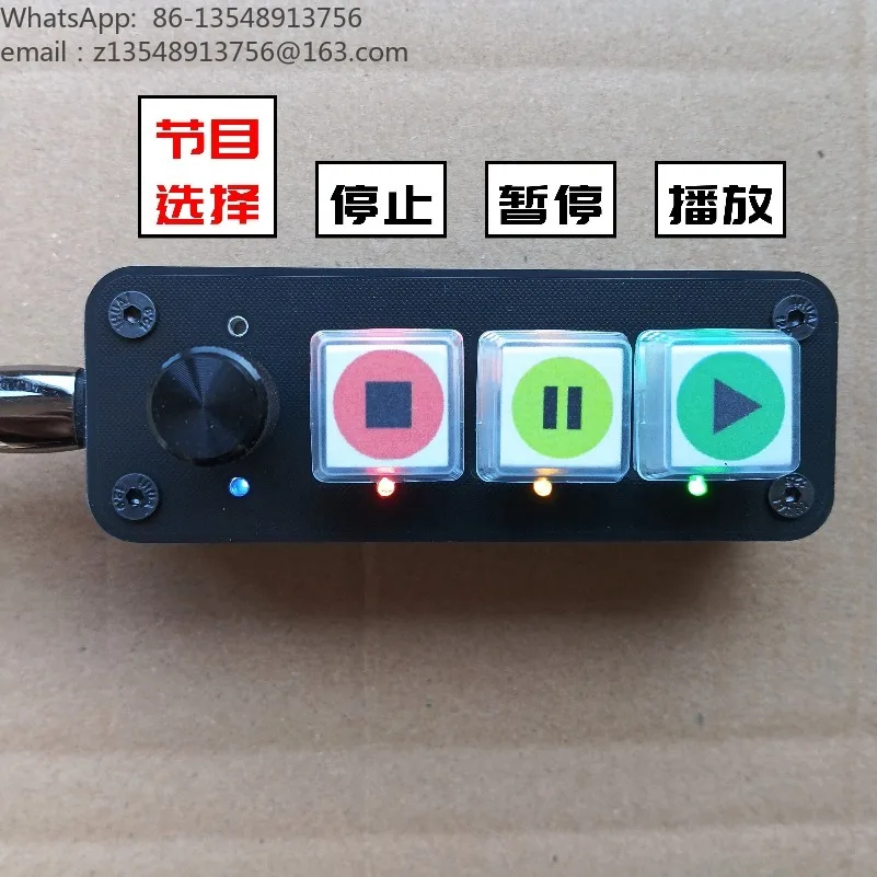 USB MIDI Controller for QLab Live Show Multimedia PC Audio Playback Stage Trigger Keyboard with Non-slip Base