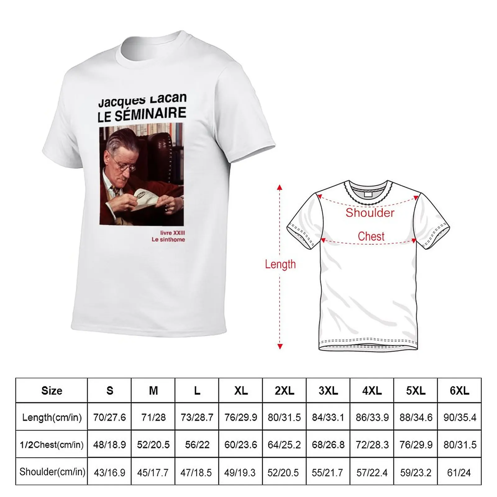 New Jacques Lacan's Seminar XXIII Le sinthome T-Shirt kawaii clothes Short sleeve tee Anime t-shirt Men's t-shirt