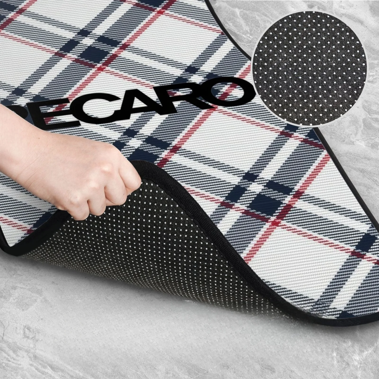 4 قطع من سجادات السيارات العصرية، عناصر الطباعة، تصميم جرافيك ثنائي الأبعاد، داخلية أنيقة للسيارة، مناسبة لمعظم الموديلات، تحسين التاس