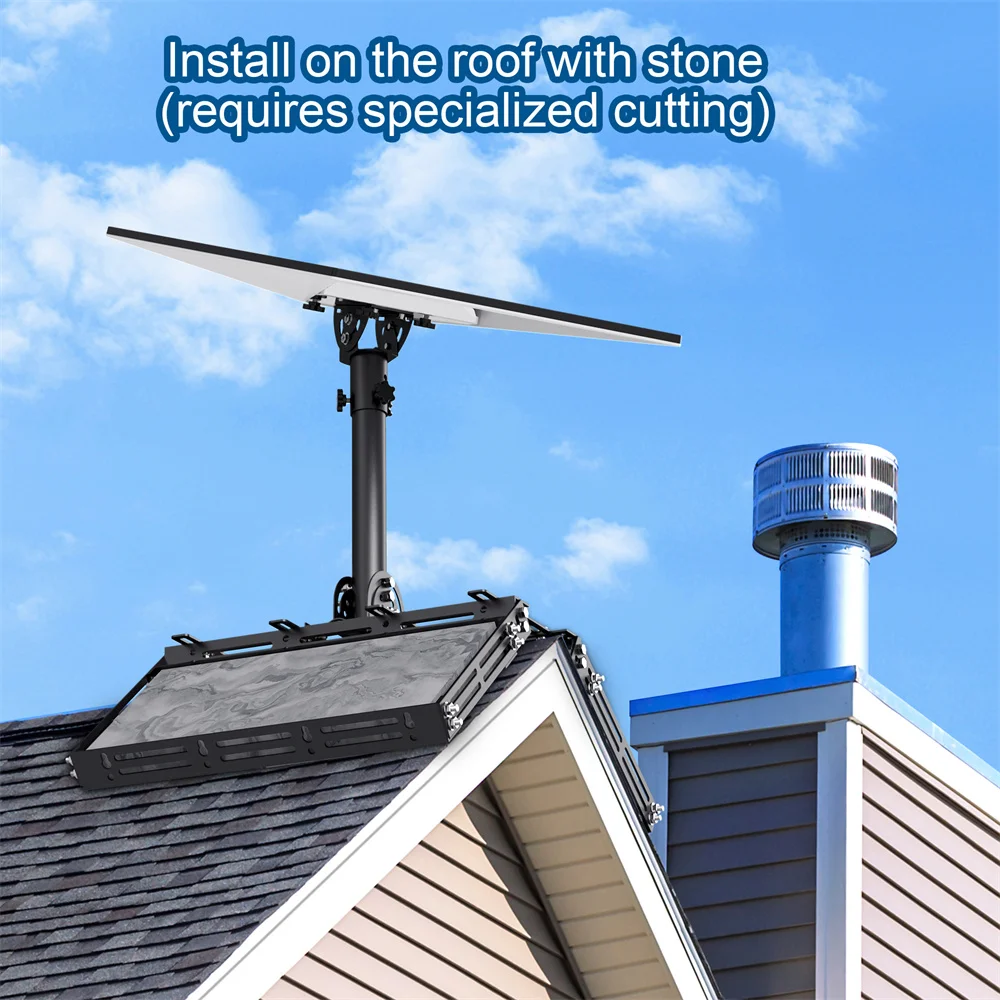 For Starlink Gen3 Roof Ridge Bracket,Adjustable Tilt 160 Degrees and Square Shelf,Internet Satellite Mounting Kit,Starlink GenV3