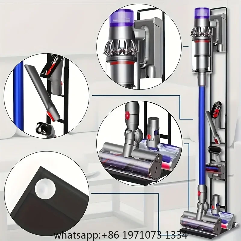 Heavy Base Metal Bracket Holder  with wheeled For Dyson Cordless Vacuum And Attachment V15 V11 V10 V8 V7 V6