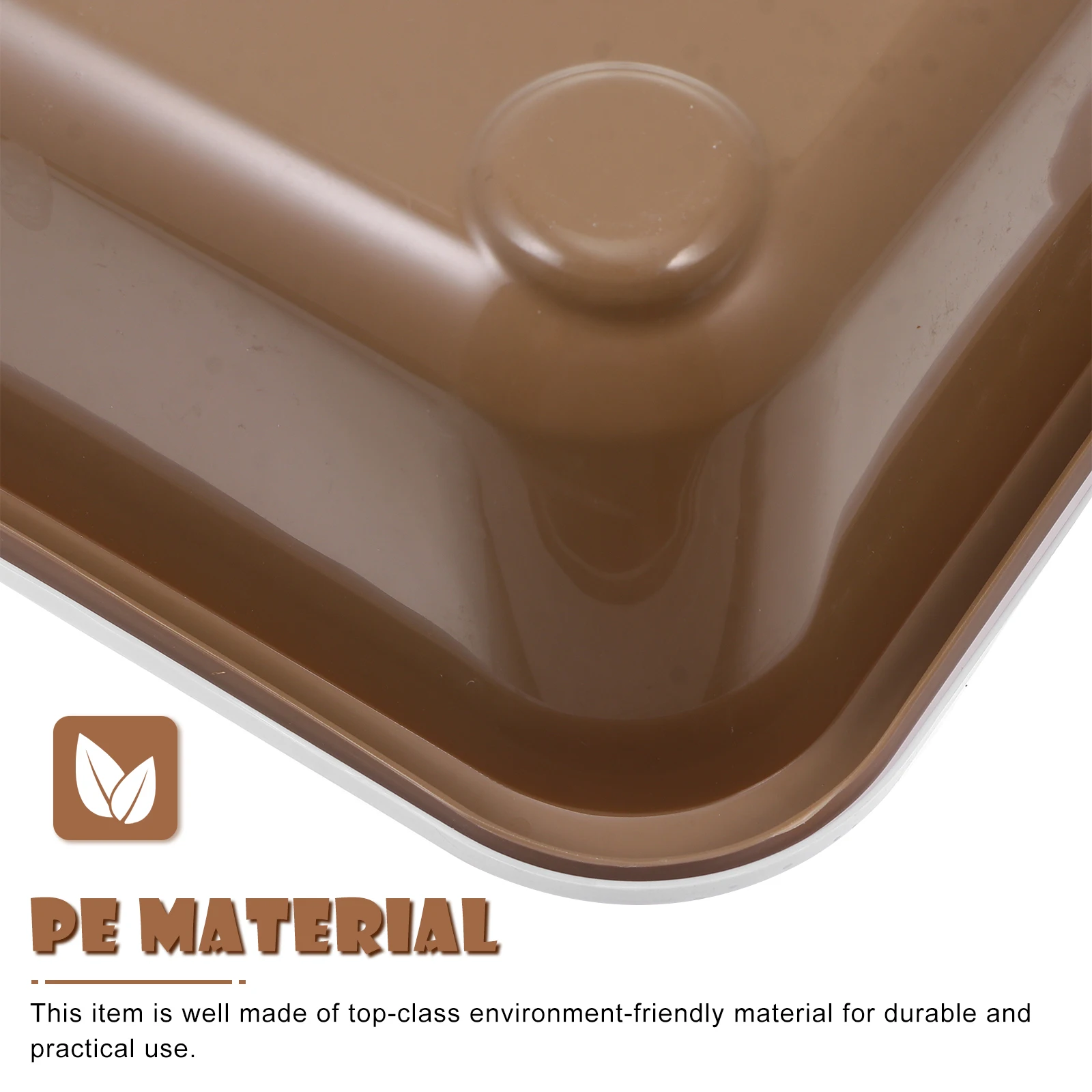 

Cat Litter Box Square Medium Coffee Color Durable Safe Easy Clean Anti Splash Heightened Fence Semi Enclosed Pet Toilet Supplies