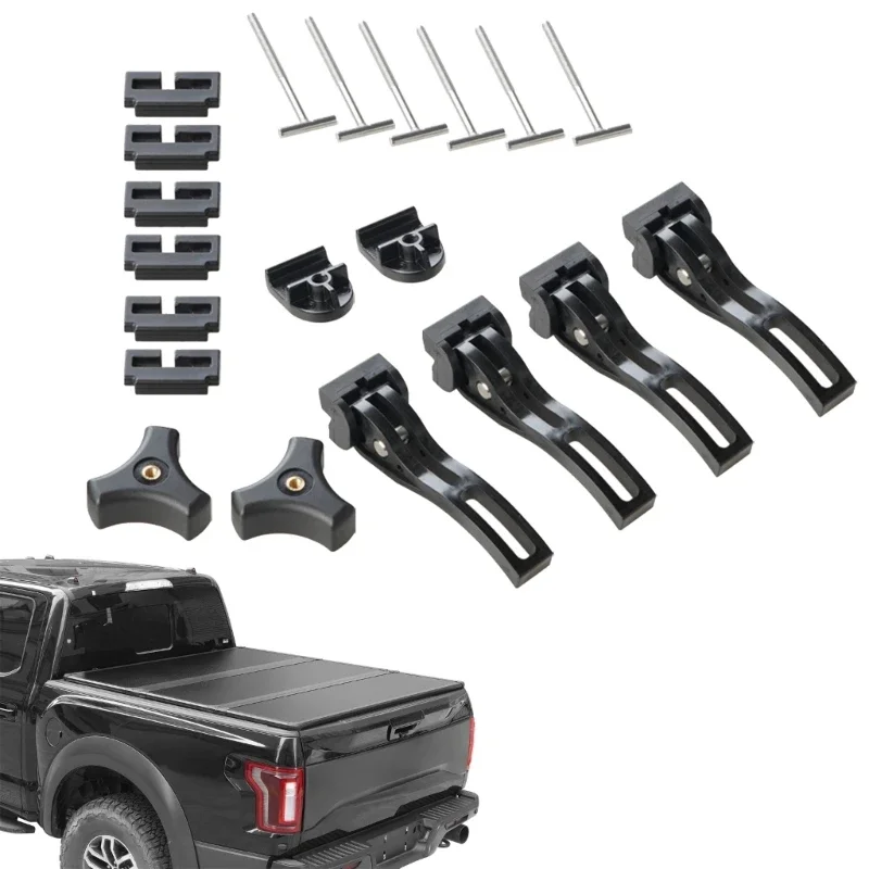 

Hard Tri-Fold Tonneau Cover Fixing Part Replacement Accessory Truck Bed Cover Rear Front Clamp Bolts Set