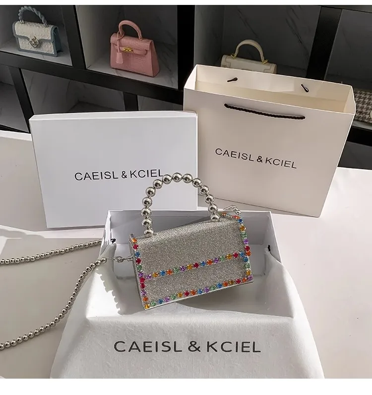 

Luxury Designer Glitter Shiny Clutch Purse Wedding Party Banquet Bag Crystal Rhinestones Diamond Women Handbag Crossbody Bag