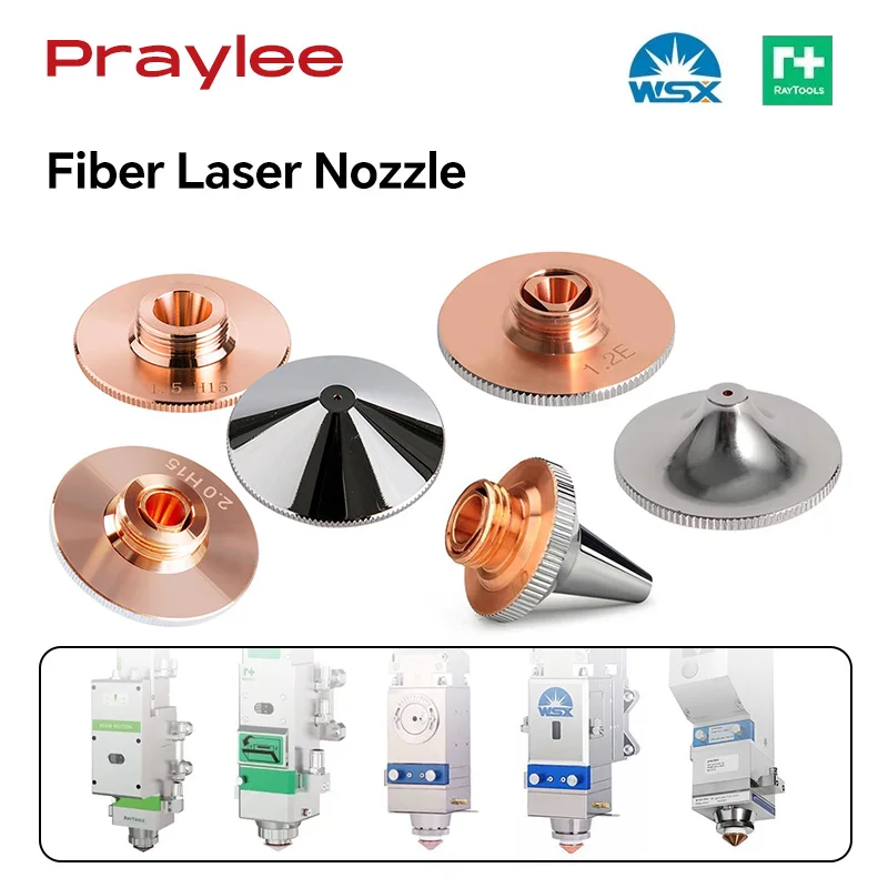 

Praylee Laser Nozzles for Laser Cutting D28 D32 M11 M14 H15 1.2 1.5 2.0 Raytools Precitec WSX Nozzle for Fiber Laser Head