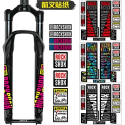 ROCKSHOX Front Fork Decals Bicycle MTB Road Rock Shox PIKE Stickers Bike DIY Racing Cycling Protect Colorful Film Kit