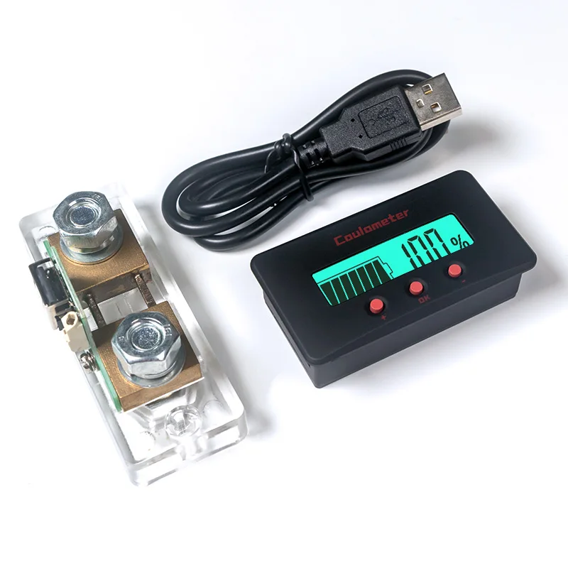 DC 8-120V Battery Capacity Meter Monitor  LCD Display Coulomb Tester Voltmeter Ammeter Detection 100A Digital Battery Tester