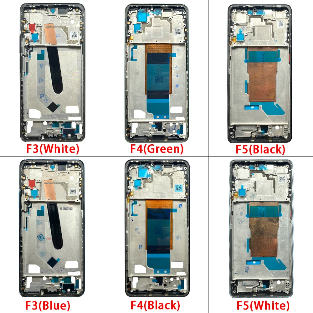 Middle Frame Housing For Xiaomi Poco F3 F4 F5 Pro Front LCD Frame Holder Cover Middle Housing Cover Bezel Parts