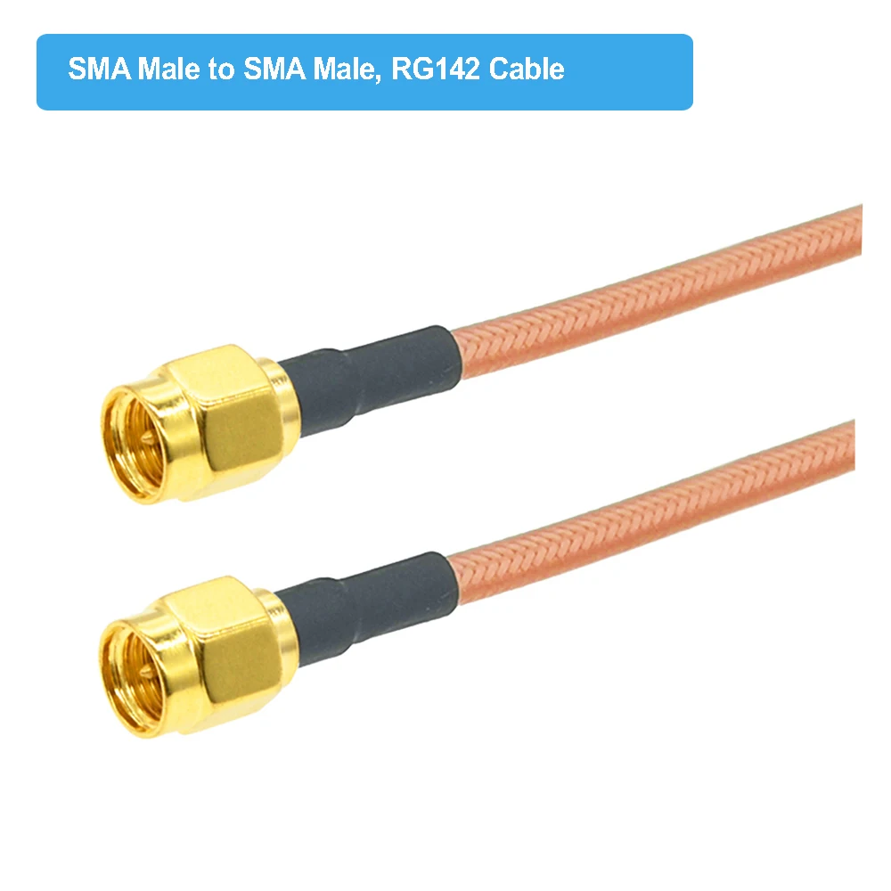RG142 Cable SMA Male to SMA Male Plug  Connector WIFI Router Antenna Extension Coax Jumper Pigtail RF Coaxial Cable BEVOTOP