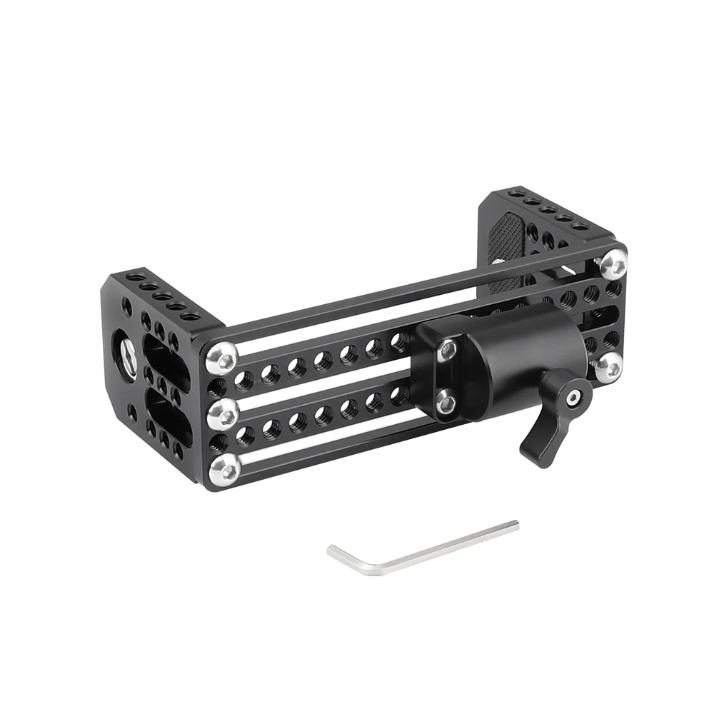 HDRIG Suporte para monitor na câmera Gaiola de estrutura C com cabeça de suporte de luz (máx. Diâmetro da coluna 16 mm) para acessórios de câmera DSLR