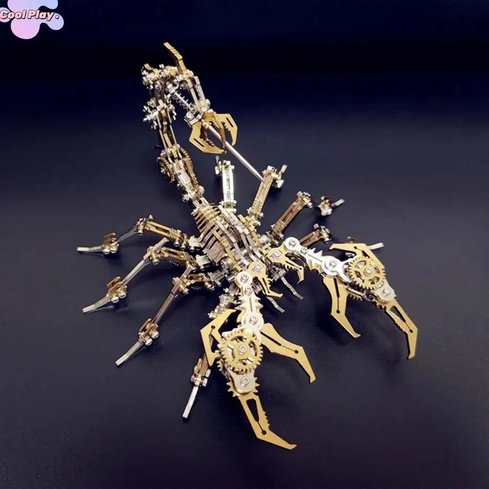 

Steampunk 3D Scorpions Metal Puzzle Colorful Kits Difficulty Mechanical Insect Model Kit Detachable Steel