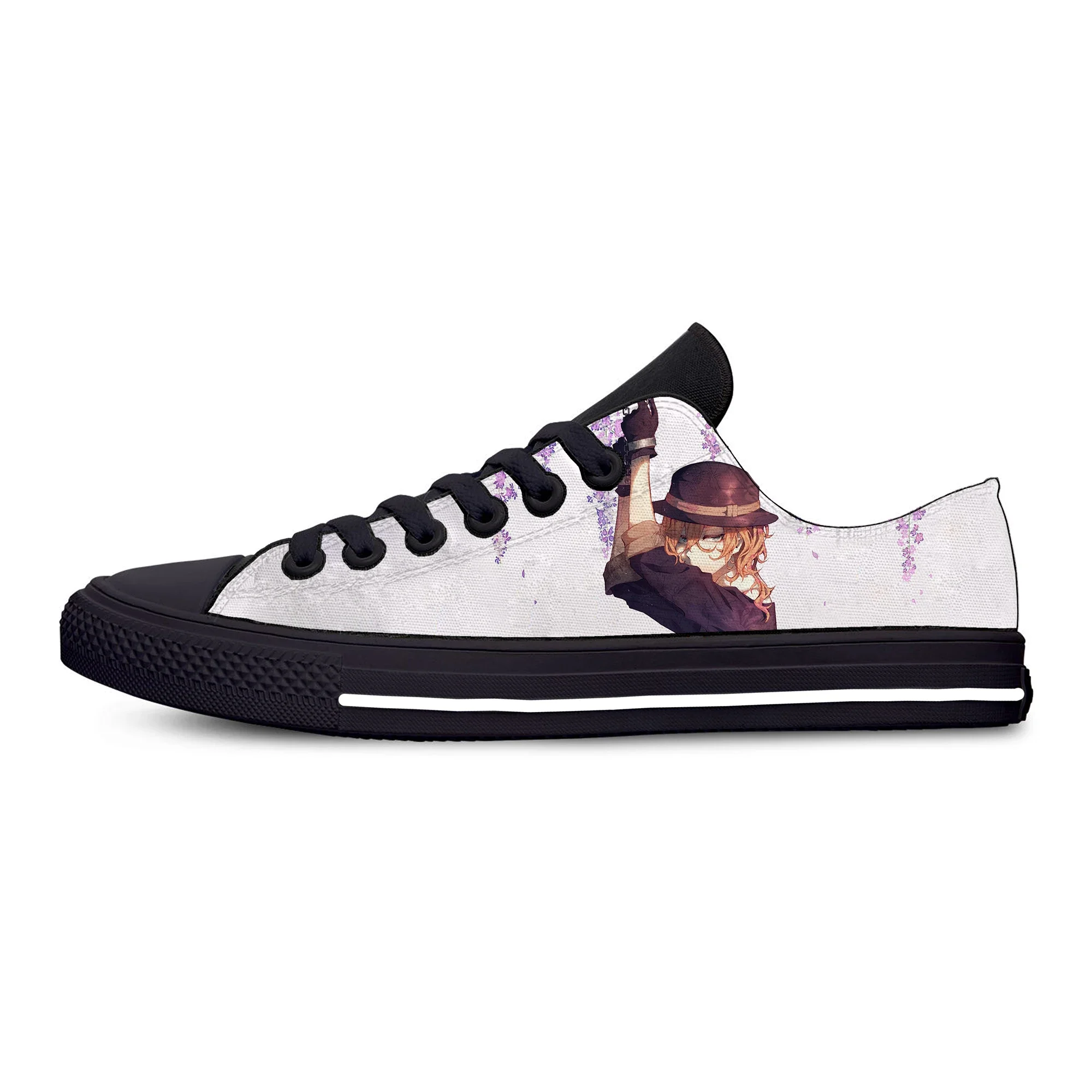 Bungou Stray Dogs Chuuya Nakahara Anime Fashion Casual Shoes Hot Breathable Men Women Sneakers Low Top Lightweight Board Shoes view 2