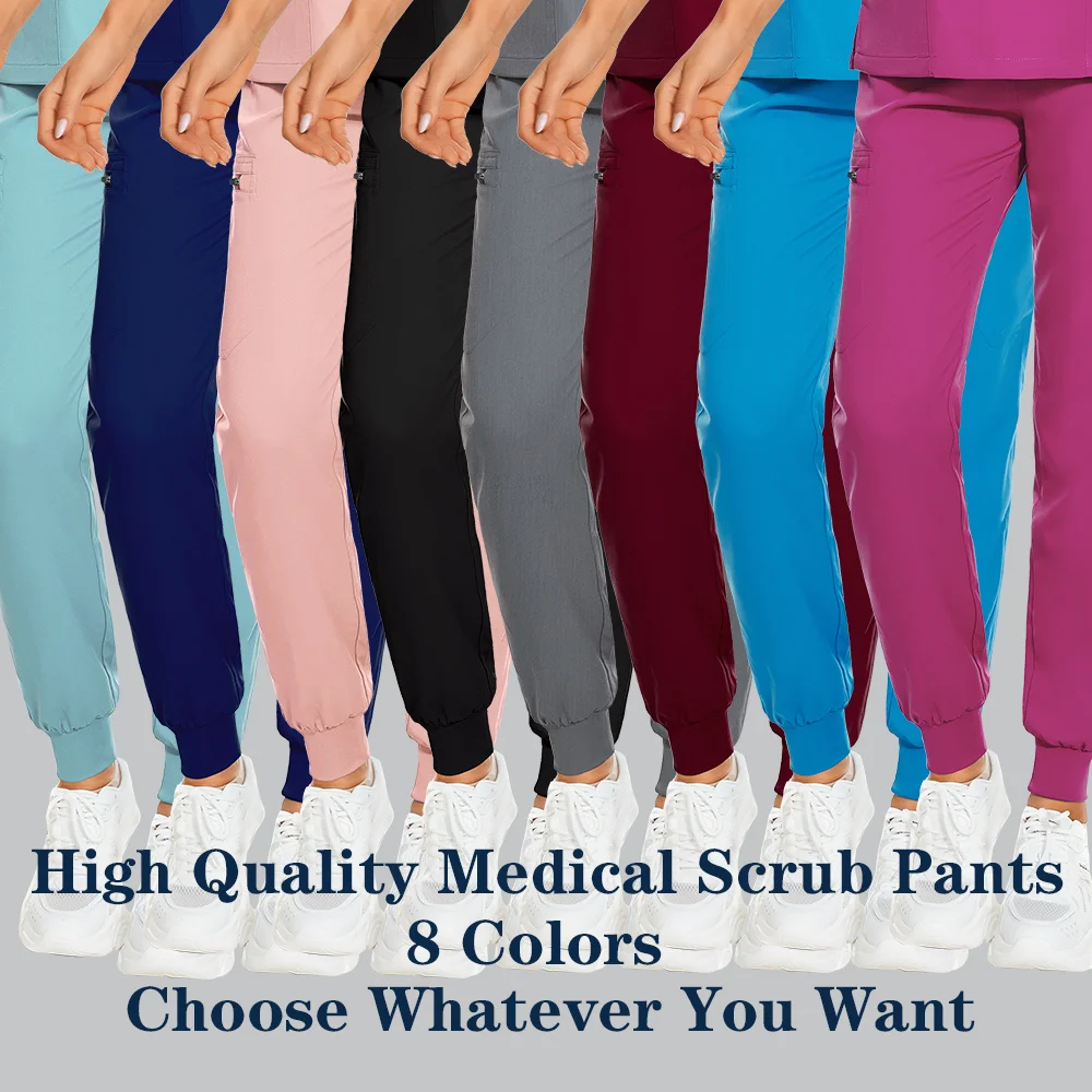 Summer Medical Clothes Mens Scrub Doctor Uniform Hospital Clothing Beautician Work Pants Nursing Jogging Trousers New