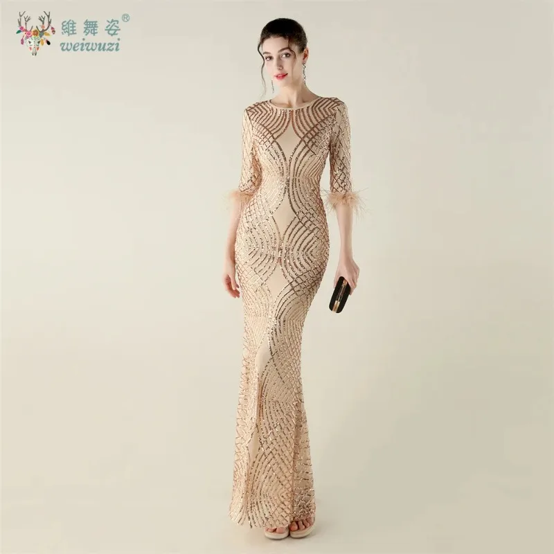 

Сексуальное элегантное длинное вечернее платье для выпускного вечера, женское роскошное платье на день рождения, свадьбу, сексуальное платье с рыбьим хвостом, винтажное летнее платье макси с пайетками