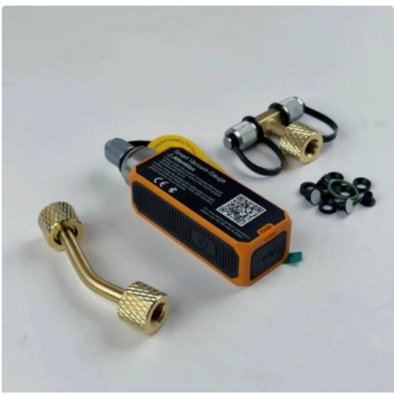 Bluetooth vacuum gauge  with three-way valve and bend joint, refrigeration maintenance, accurate measurement of vacuum value
