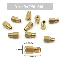 10pcs/lot Hex Type Main Jets Thread 5.2x0.75mm  for MIKUNI 4042 VMTMTMX RX100 AX100 TM24 27 28 Carburetor Injector Nozzle