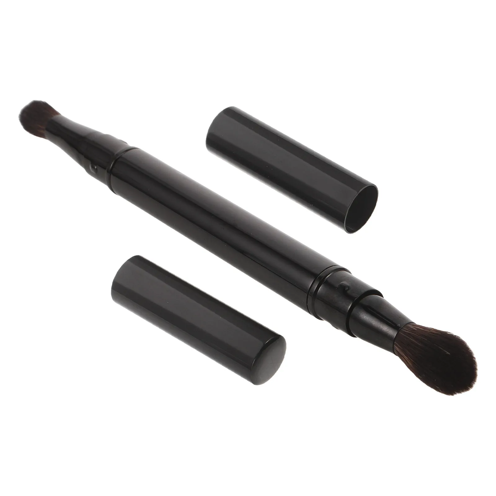 Double Ended Eye Makeup Brush Soft Bristles Travel Friendly Precise Blending Smudging Eyeshadow Applicator Professional Dual