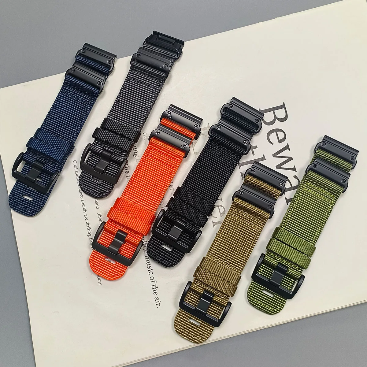 22mm 26mm Quick Fit Strap for Garmin Fenix 8Pro E 7X 7 Pro Fenix 6X 6 5X 5Plus Tactix 8 Instinct 3 970 965 Woven Bracelet 8 Band
