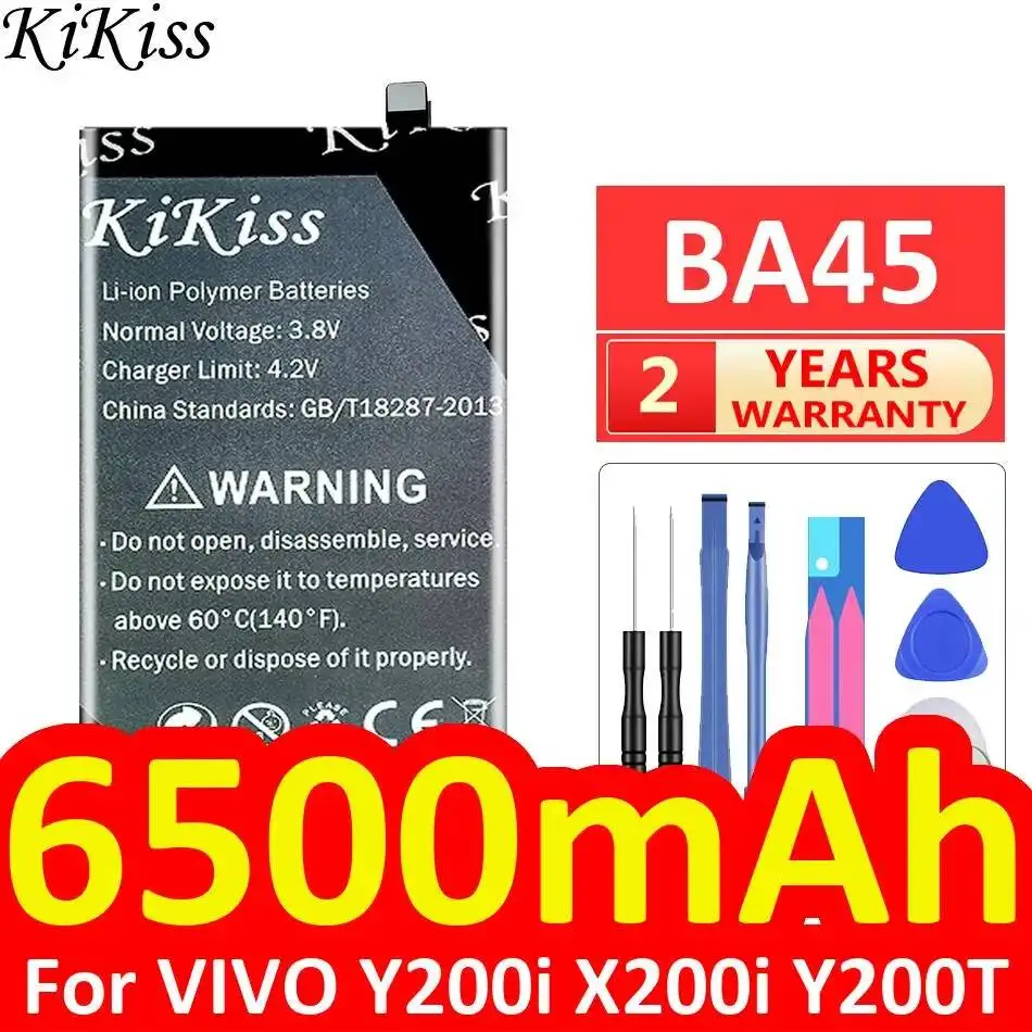 

BA45 Аккумулятор мобильного телефона с длительным сроком службы 6500 мАч для Vivo Y200i X200i Y200T